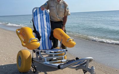 MacArthur Beach receives WaterWheels floating wheelchair