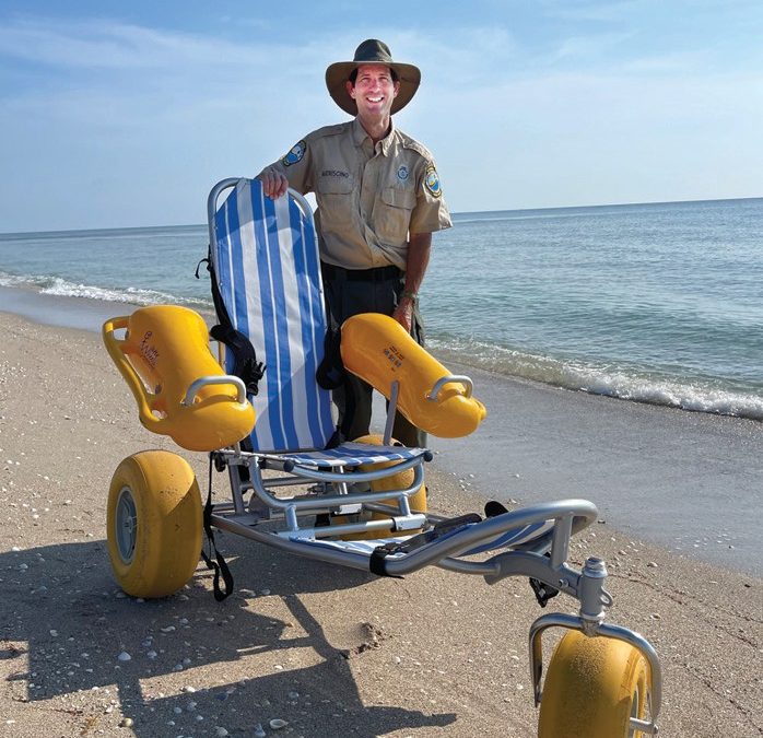MacArthur Beach receives WaterWheels floating wheelchair