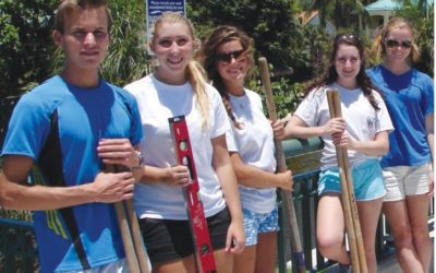 MacArthur Beach State Park’s Jr. Friends install recycling bin for fishing line