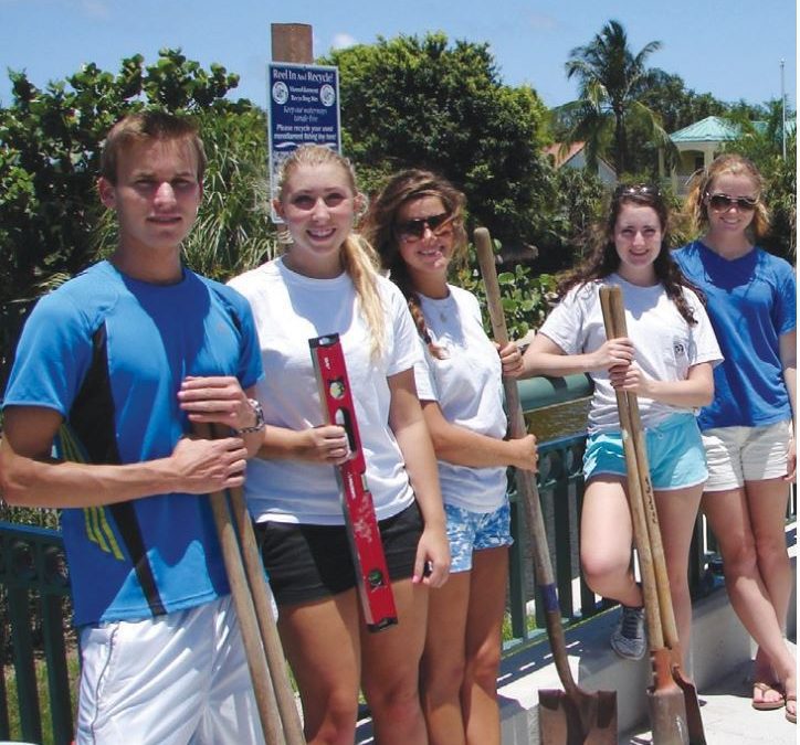 MacArthur Beach State Park’s Jr. Friends install recycling bin for fishing line